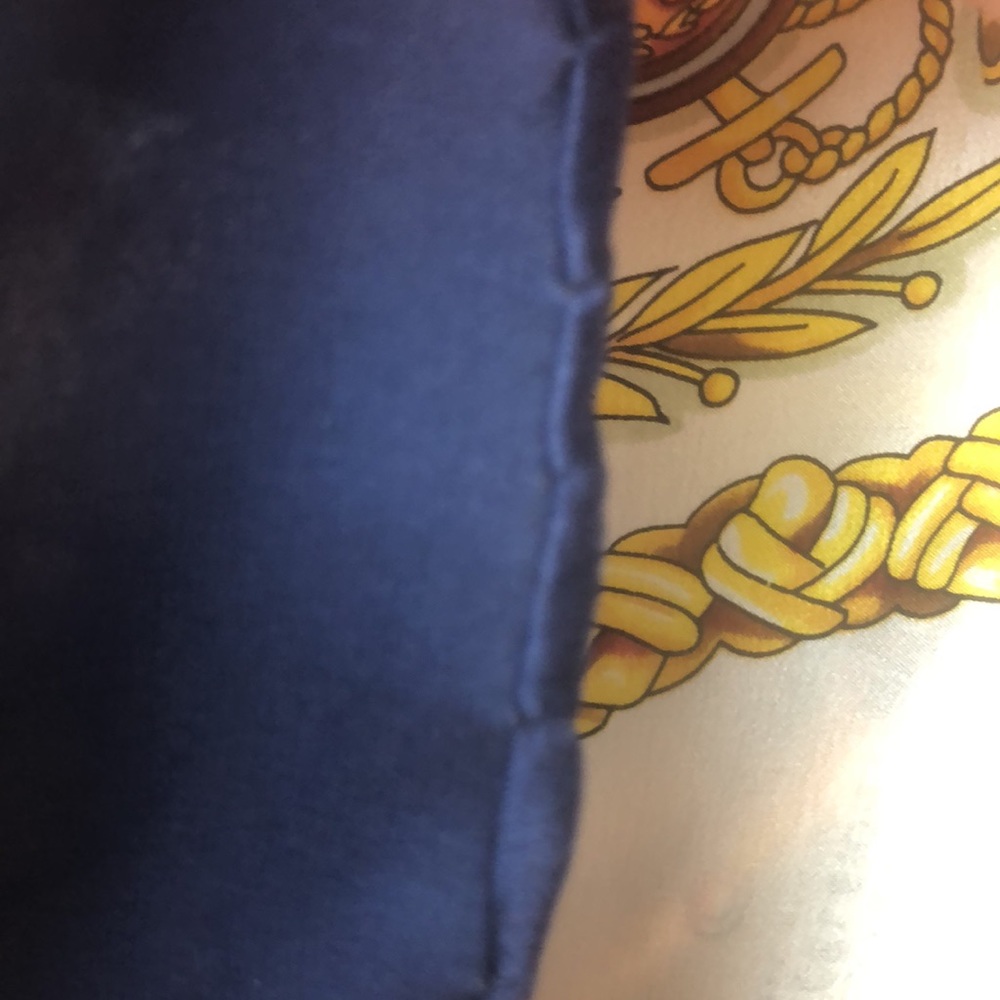 VTG Adana Nautical Theme Square Silk Hand Rolled Scarf - Picture 11 of 15